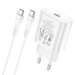Набір СЗУ HOCO N22+кабель Type-C/Type-C, 1xUSB-C, PD25W, White, Box