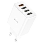 СЗУ 110-240V HOCO C102A 4xUSB, QC3.0, White, Blister
