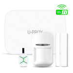 Комплект бездротової сигналізації U-Prox MPX L KF kit White (прилад охоронний MPX L, датчик руху PIR, геркон WDC, брелок Keyfob)