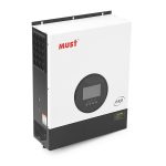 Гібридний інвертор MUST PV19-10048EXP, 10 кВт, 48 В, струм заряду 150 А, однофазний, 90–450 В, 2-MPPT, PV 450 В. 425 × 527 × 145 мм, 21 кг