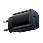 СЗУ BOROFONE BAS83A, 1xUSB+1xUSB-C, PD20W+QC3.0, кабель 1м, Black, Box
