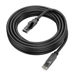 Патч-корд литий Borofone BUS01, UTP, RJ45, Cat.6, 5m, чорний, Cu (мідь)